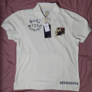 NWT! Ricky Rothchild Men's Large Polo, Golf Shirt Bomber Bee Free Shipping